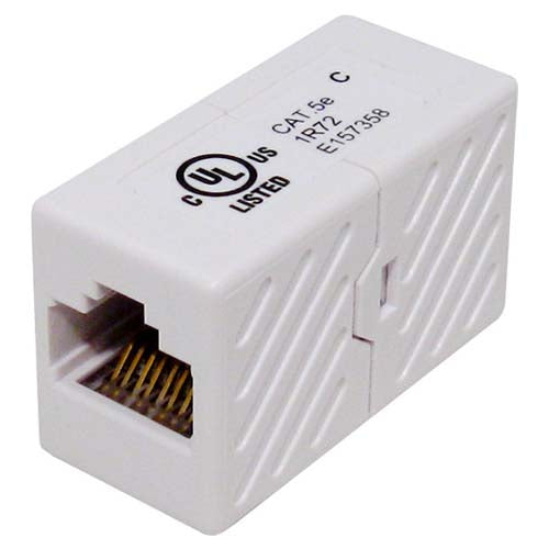 Vertical Cable 040-365/C5/WH CAT5E Inline Coupler UL Listed White (Pack of 50)
