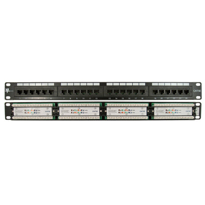Vertical Cable 041-372/24 CAT5E 24 Port 19" Horizontal Rackmount 1U Patch Panel