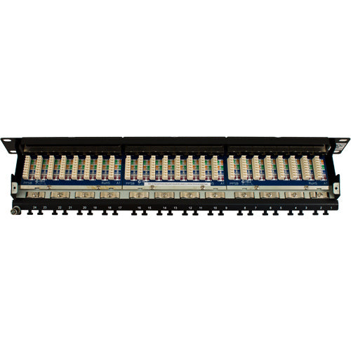 Vertical Cable 041-372/S/24 CAT5E Shielded 24 Port Krone Type Patch Panel 1U