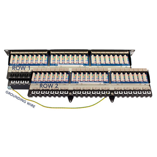 Vertical Cable 041-373/S/48 CAT5E Shielded 48 Port Krone Type 2U Patch Panel