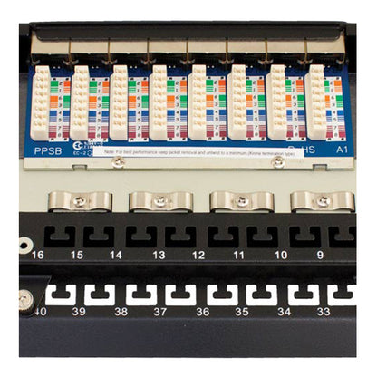 Vertical Cable 041-373/S/48 CAT5E Shielded 48 Port Krone Type 2U Patch Panel