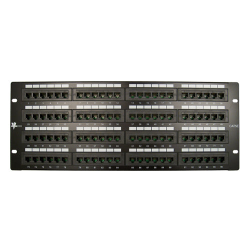 Vertical Cable 041-375/96 CAT5E 96 Port 19" Horizontal Rackmount 4U Patch Panel