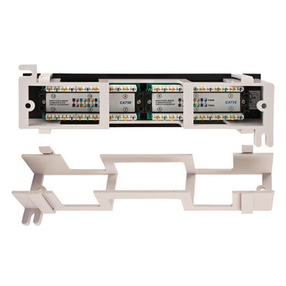 Vertical Cable 042-2134 CAT6 12 Port-Mini Patch Panel 1U with Mounting Bracket