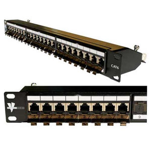 Vertical Cable 042-377/S/24 CAT6 Shielded 24 Port Krone Type Patch Panel 1U