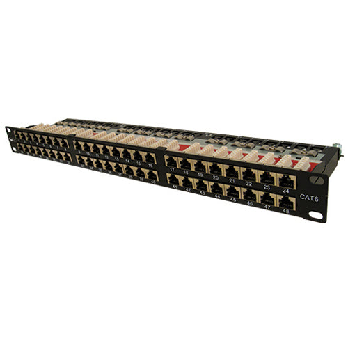 Vertical Cable 042-378/S/48 CAT6 Shielded 48 Port Krone Type Patch Panel 1U