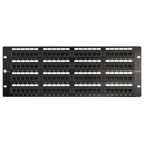 Vertical Cable 042-379/96 CAT6 96 Port 19" Horizontal Rackmount 4U Patch Panel