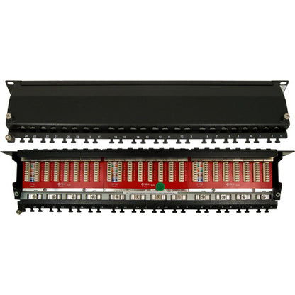 Vertical Cable 042-C6A/24 CAT6A Shielded 24 Port Krone Type 1U Patch Panel