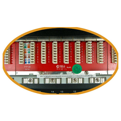 Vertical Cable 042-C6A/24 CAT6A Shielded 24 Port Krone Type 1U Patch Panel