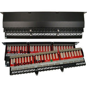 Vertical Cable 042-C6A/48 CAT6A Shielded 48 Port Krone Type 1U Patch Panel
