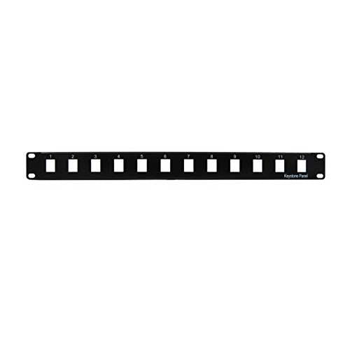 Vertical Cable 043-380/12 12 Port Blank Patch Panel 1U Black