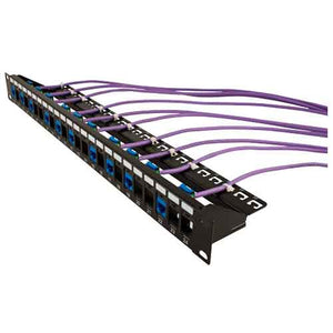 Vertical Cable 043-384/48/2U 48 Port Blank Patch Panel with Cable Black