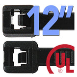 Vertical Cable 045-CT/50/12BK 12″ Cable Ties c(UL) Listed Black (Pack of 100)