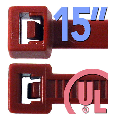Vertical Cable 045-T50L2C2UL 15″ Cable Ties Plenum c(UL) Listed Red (Pack of 100)