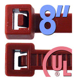 Vertical Cable 045-T50R2C2UL 8″ Cable Ties c(UL) Listed Red (Pack of 100)
