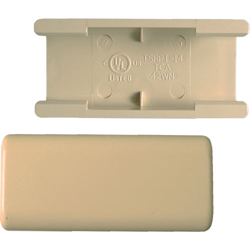 Vertical Cable 045-TSR2I-14 1 1/4" Surface Raceway Splice Cover Ivory (Pack of 10)