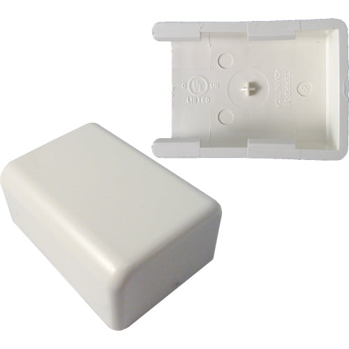 Vertical Cable 045-TSR2FW-12 1 1/4" Surface Raceway End Cap Office White (Pack of 10)