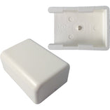 Vertical Cable 045-TSR2FW-36 1 1/4" Surface Raceway End Cap Office White (Pack of 10)
