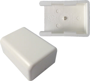 Vertical Cable 045-TSR3FW-36 1 3/4" Surface Raceway End Cap Office White (Pack of 10)