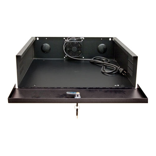 Vertical Cable 047-DVR-1818 18 Inch DVR Security Lockbox Black