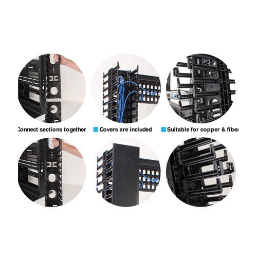 Vertical Cable 047-WMF-4502 45U Vertical Cable Manager Double Sided