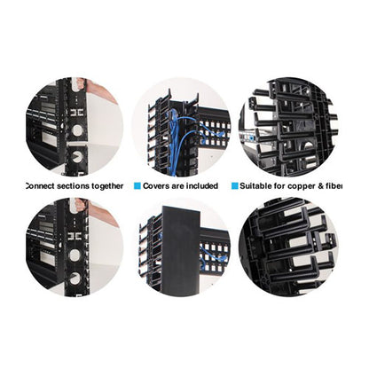 Vertical Cable 047-WMF-4502 45U Vertical Cable Manager Double Sided