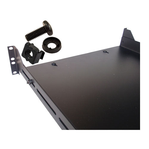 Vertical Cable 047-WAS-2400 2U 4 Point Heavy Duty Adjustable Shelf Black