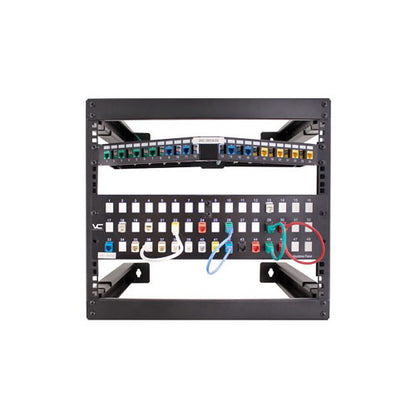 Vertical Cable 047-WFM-0826 8U Wall Mount Open Fixed Adjustable Black