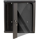 Vertical Cable 047-WHS-1270 12U Wall Mount Swing Out Enclosure Black