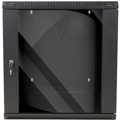 Vertical Cable 047-WHS-1270 12U Wall Mount Swing Out Enclosure Black
