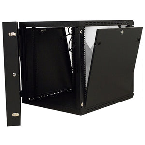 Vertical Cable 047-WHS-1270 12U Wall Mount Swing Out Enclosure Black