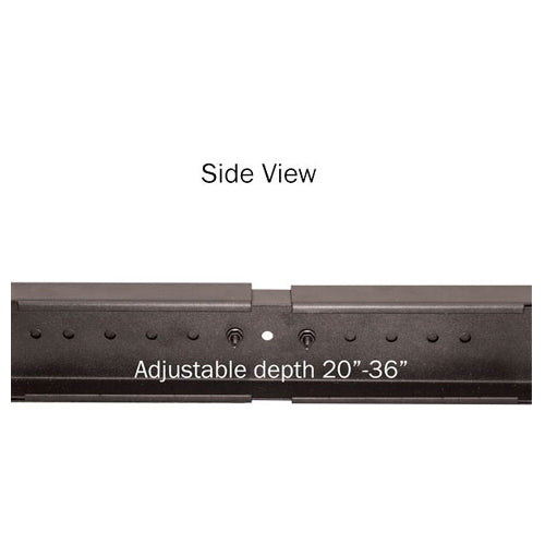 Vertical Cable 047-WOS-0445 45U 4 Post Aluminum Open Rack Black