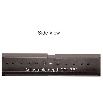 Vertical Cable 047-WOS-0445 45U 4 Post Aluminum Open Rack Black