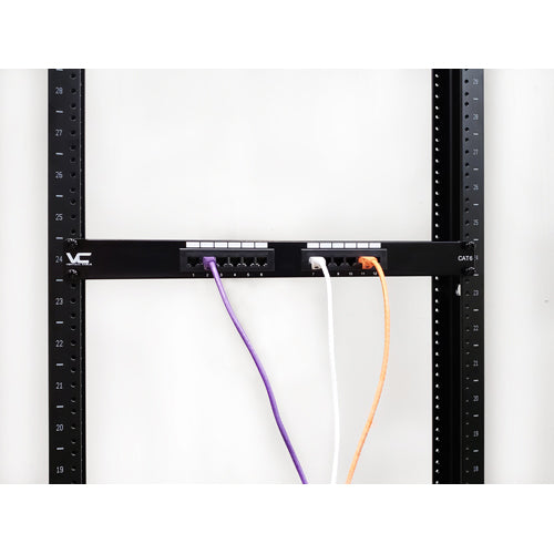 Vertical Cable 047-WPR-0207 45U Aluminum Open Rack 2 Post Black