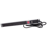 Vertical Cable 047-WPS-2000 8 Way PDU With Main Switch and Breaker 1U