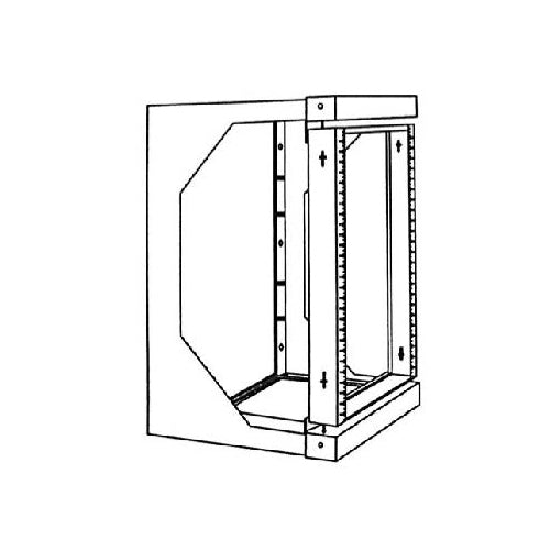 Vertical Cable 047-WSG-1654 16U Wall Mount Open Frame Rack Black