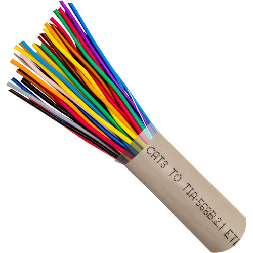 Vertical Cable 052-441GY 1000ft 24 AWG 25P Solid BC CMR PVC Jacket CAT3 UTP Cable Gray