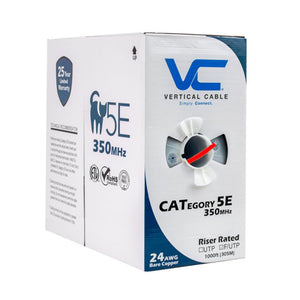 Vertical Cable 057-473/S/RD 24/8C Solid BC PVC Jacket CAT5E STP Cable Pull Box 1000FT Red