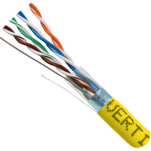 Vertical Cable 057-475/S/YL 24/8C Solid BC PVC Jacket CAT5E STP Cable Pull Box 1000FT Yellow