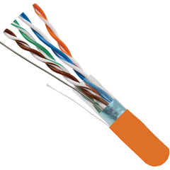 Vertical Cable 057-476/S/OR 24/8C Solid BC PVC Jacket CAT5E STP Cable Pull Box 1000FT Orange