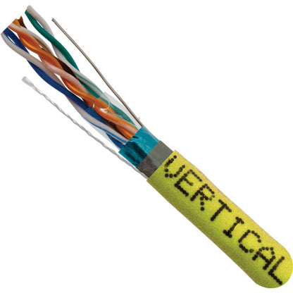 Vertical Cable 057-484/S/P/YL 24/8C Solid BC CU CAT5E Shielded F/UTP Plenum Rated (CMP) Cable 1000ft Yellow
