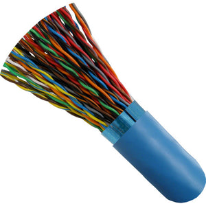 Vertical Cable 057-486/S/BL500 24/25P Solid BC CU CAT5E F/UTP CMR Rated PVC Jacket Cable 500ft Blue