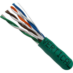 Vertical Cable 058-478/ST/GR 24/8C Stranded BC CU CAT5E UTP PVC Jacket Pull Box 1000ft Green