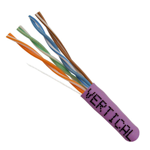 Vertical Cable 058-480/ST/PR 24/8C Stranded BC CU CAT5E UTP PVC Jacket Pull Box 1000ft Purple