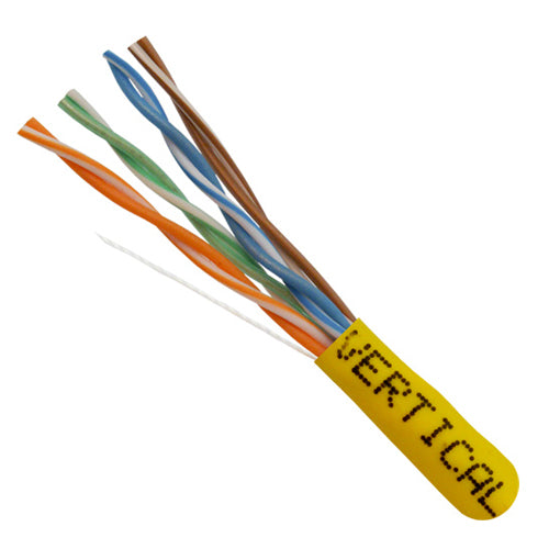 Vertical Cable 063-518/ST/YL 24/8C CAT6 UTP Stranded Bare Copper 1000ft Pull Box Yellow
