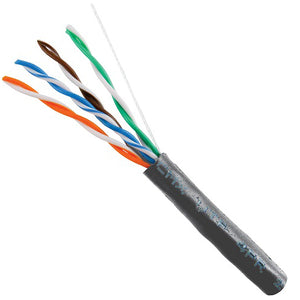 Vertical Cable 059-484/CMX/GY 24/8C CAT5E CMX Solid Bare Copper Outdoor UV Rated 1000ft Pull Box Gray