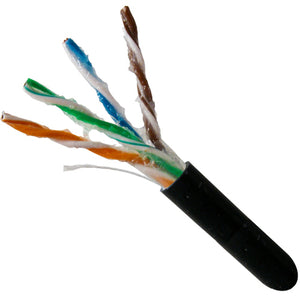 Vertical Cable 059-485/CMXF 24/8C CAT5E CMXF Solid Bare Copper Direct Burial 1000ft Pull Box Black