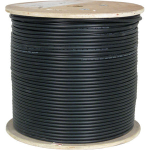 Vertical Cable 059-502/DT/CMXT 24 CAT5E Shielded Solid BC Direct Burial 1000ft Pull Box Black