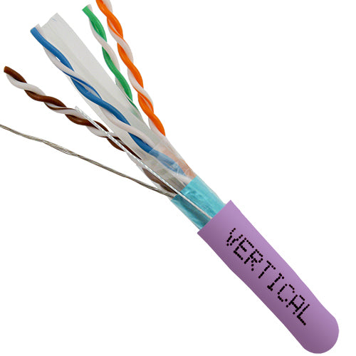Vertical Cable 062-502/S/PR 23/8C CAT6 F/UTP Shielded Solid Bare Copper 1000ft Purple
