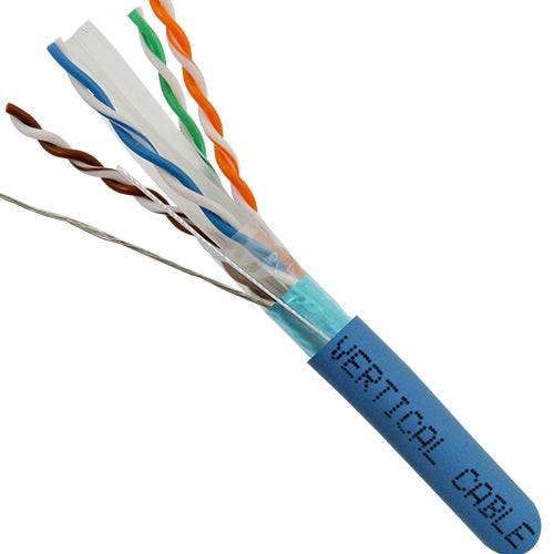Vertical Cable 062-504/S/BL 23/8C CAT6 F/UTP Shielded Solid Bare Copper 1000ft Blue