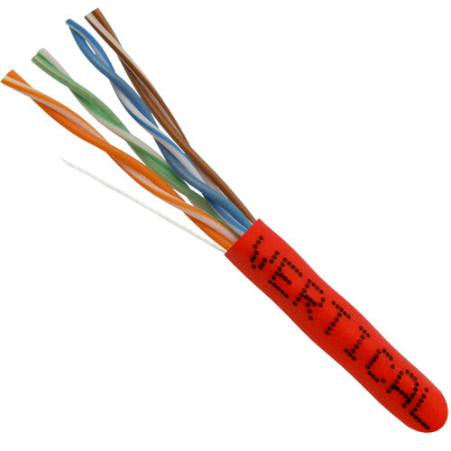 Vertical Cable 063-516/ST/RD 24/8C CAT6 UTP Stranded Bare Copper 1000ft Pull Box Red